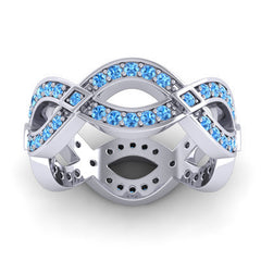 Swiss Blue Topaz Band