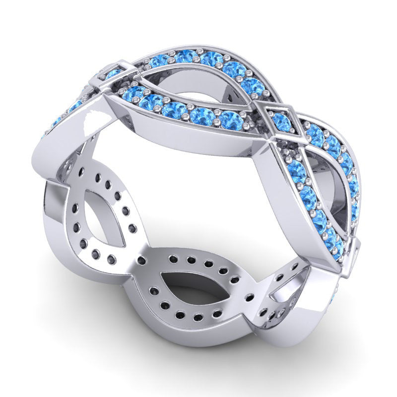 Swiss Blue Topaz Band
