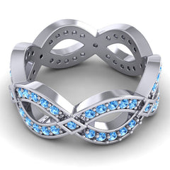 Swiss Blue Topaz Band