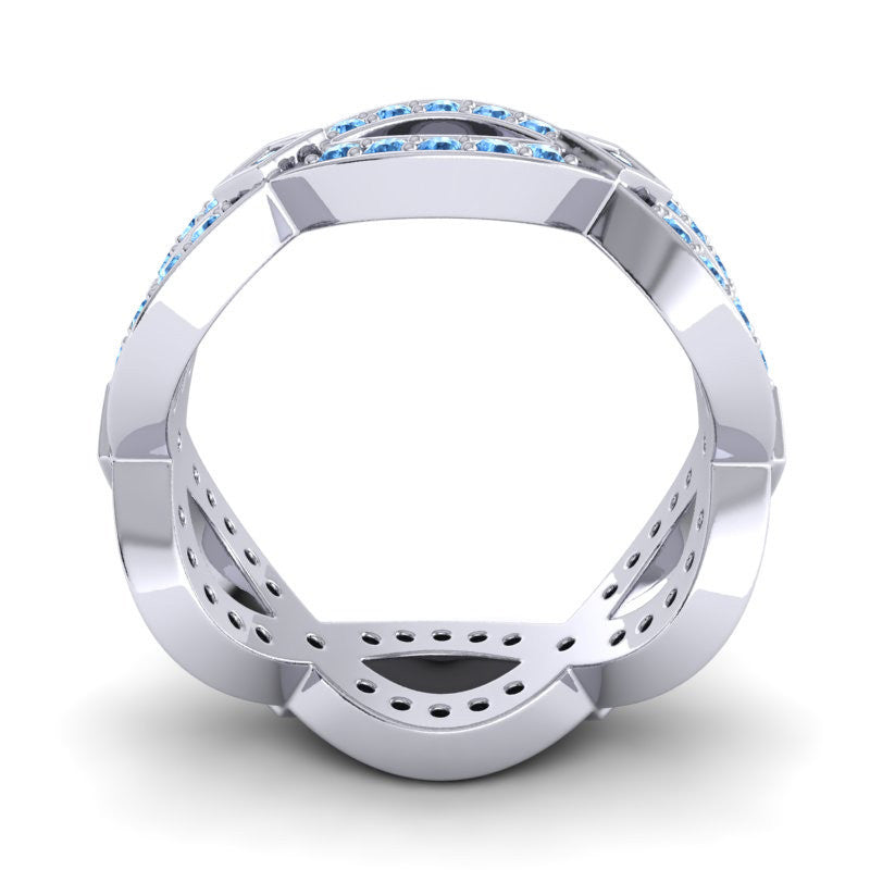 Swiss Blue Topaz Band