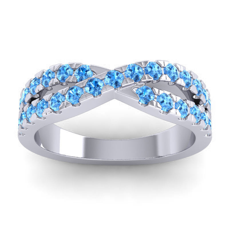 Swiss Blue Topaz Band