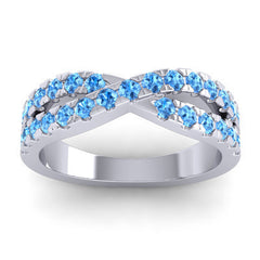 Swiss Blue Topaz Band