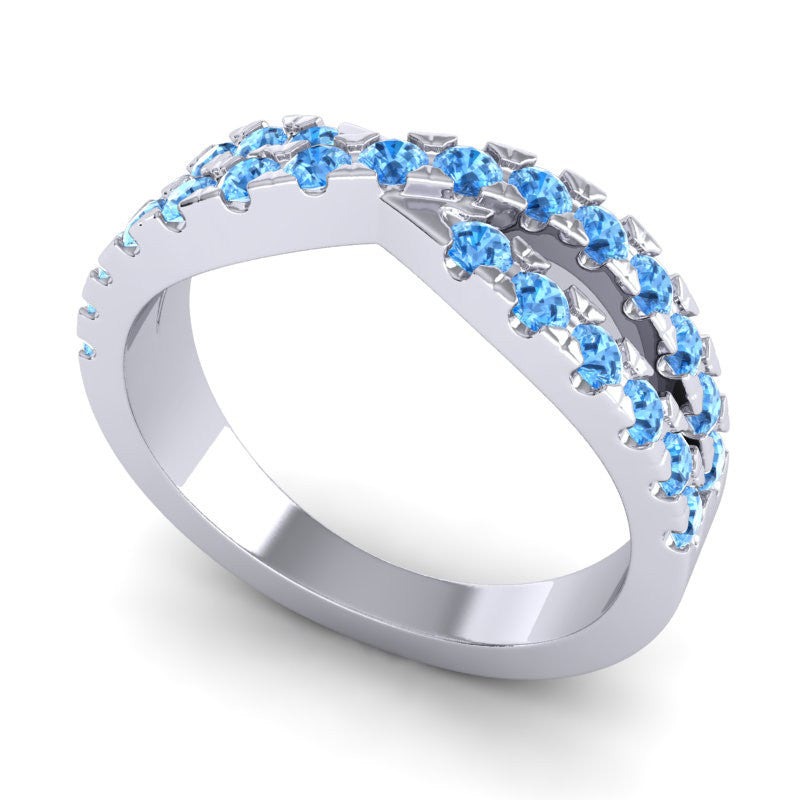 Swiss Blue Topaz Band