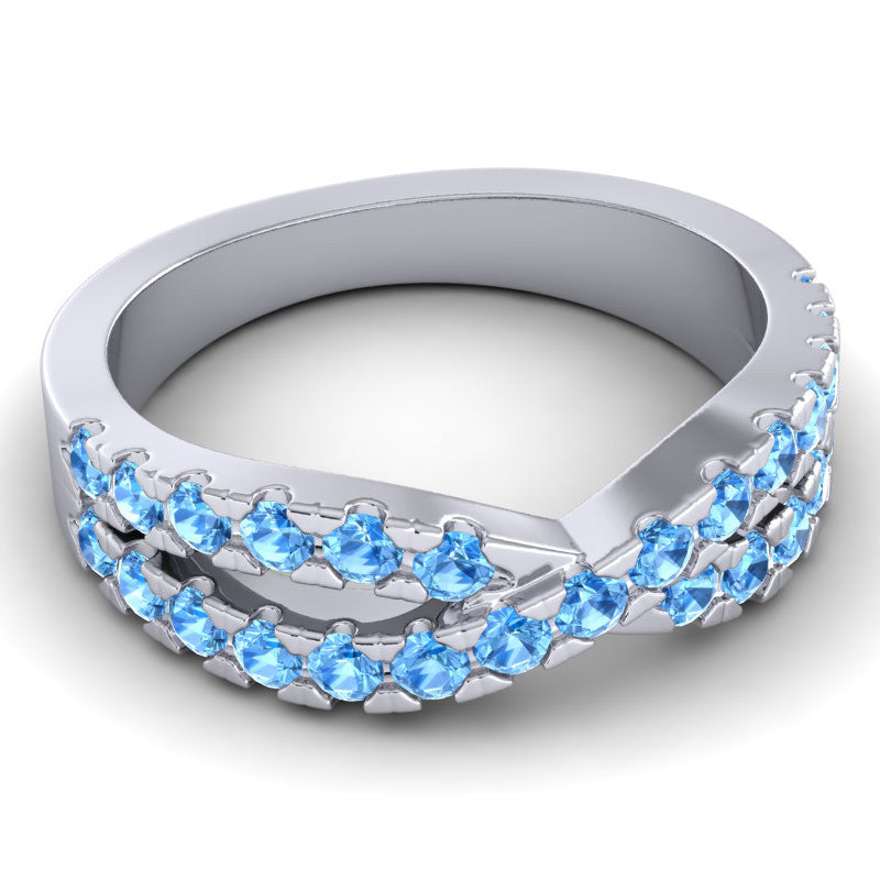 Swiss Blue Topaz Band