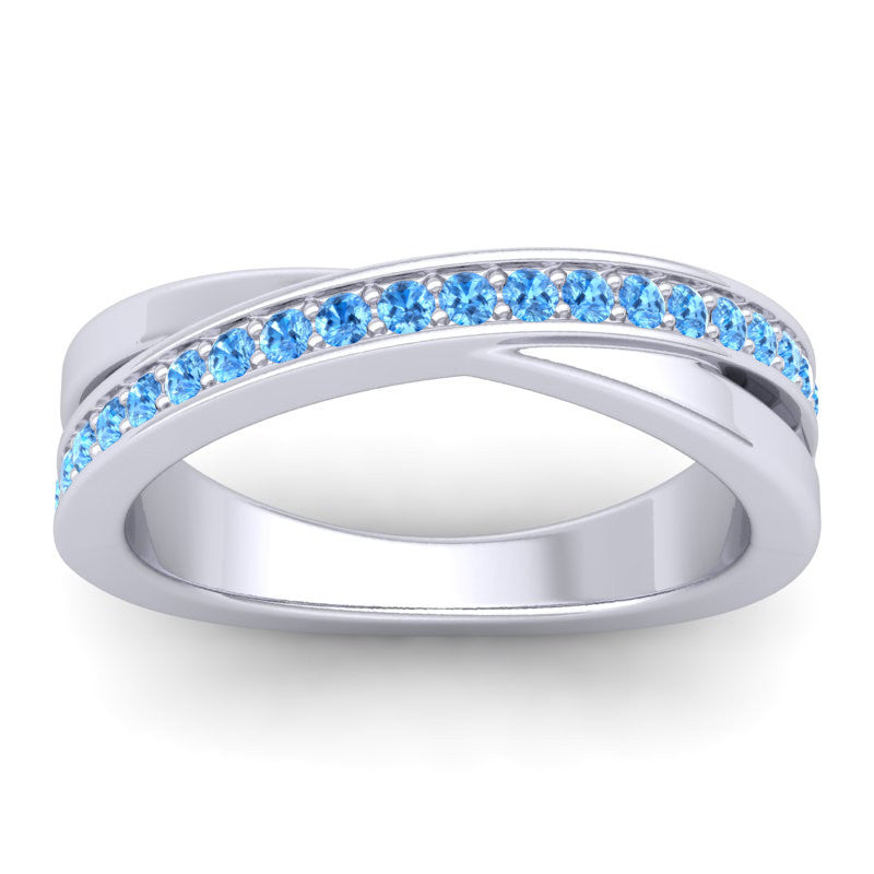 Swiss Blue Topaz Band