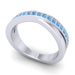 Swiss Blue Topaz Band