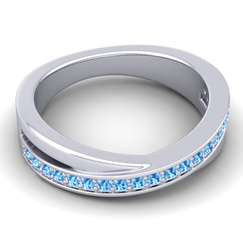 Swiss Blue Topaz Band