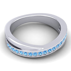Swiss Blue Topaz Band