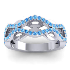 Swiss Blue Topaz Band