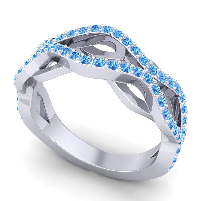Swiss Blue Topaz Band