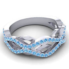 Swiss Blue Topaz Band