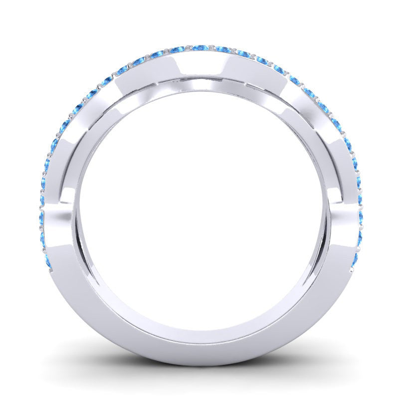 Swiss Blue Topaz Band