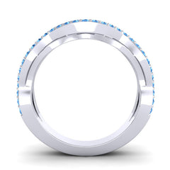 Swiss Blue Topaz Band