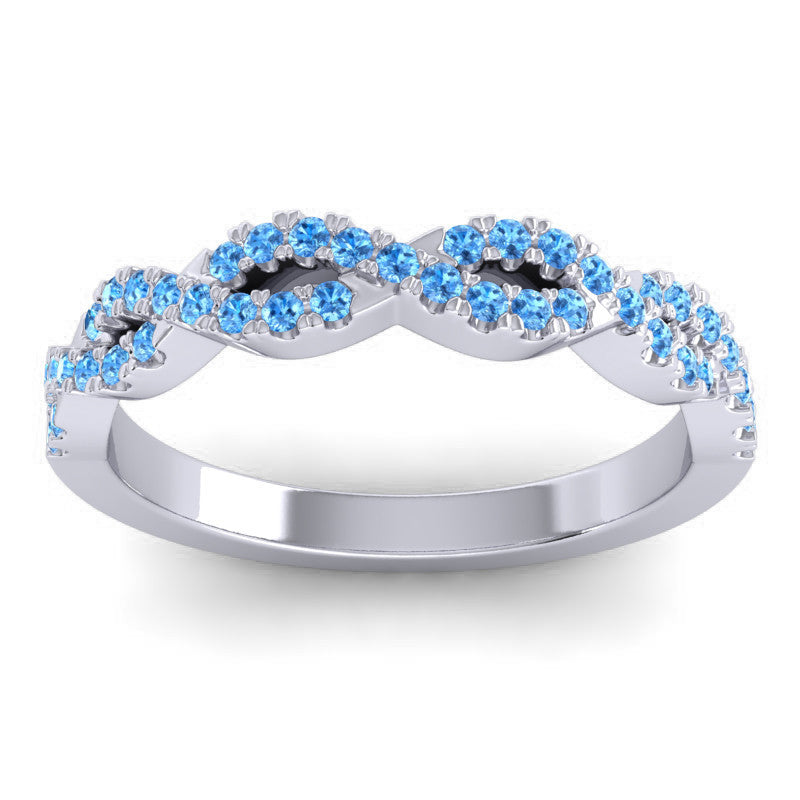 Swiss Blue Topaz Band