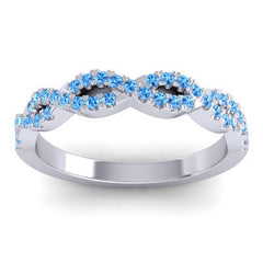 Swiss Blue Topaz Band