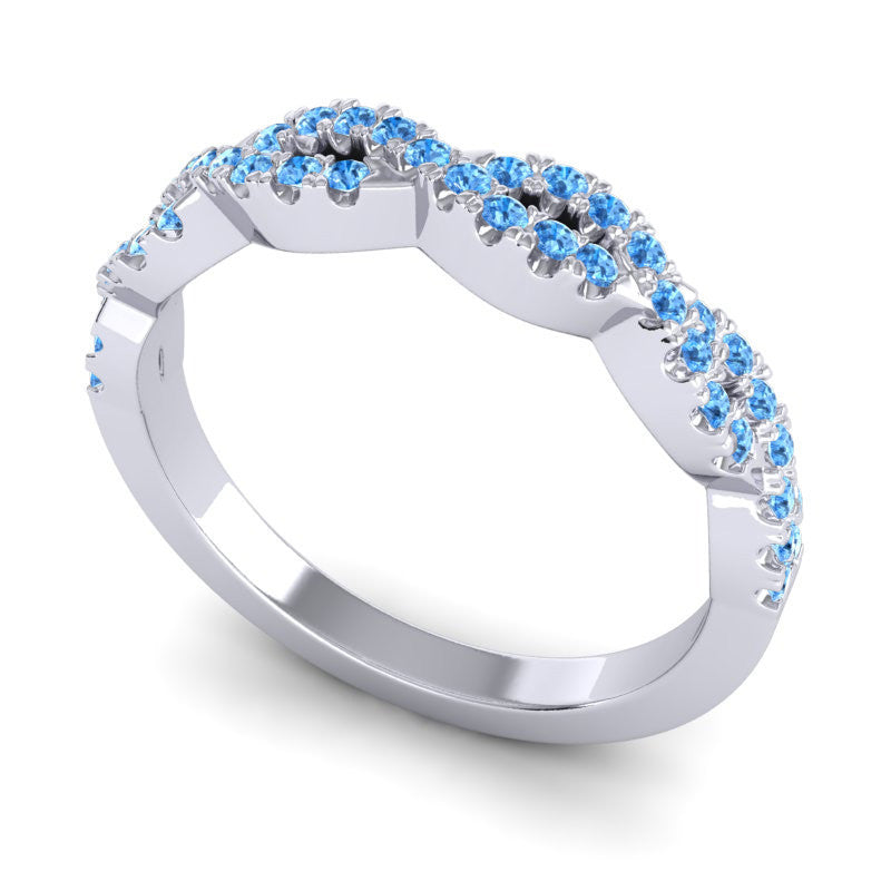 Swiss Blue Topaz Band