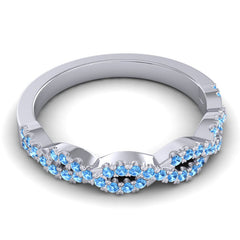 Swiss Blue Topaz Band