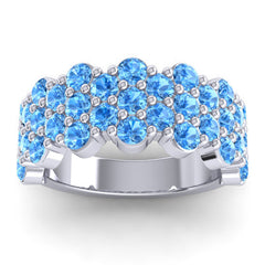 Swiss Blue Topaz Band