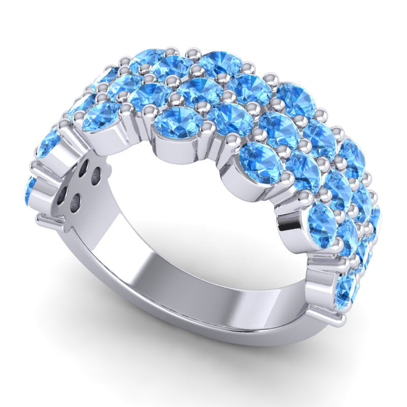 Swiss Blue Topaz Band