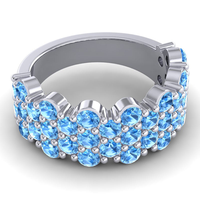 Swiss Blue Topaz Band
