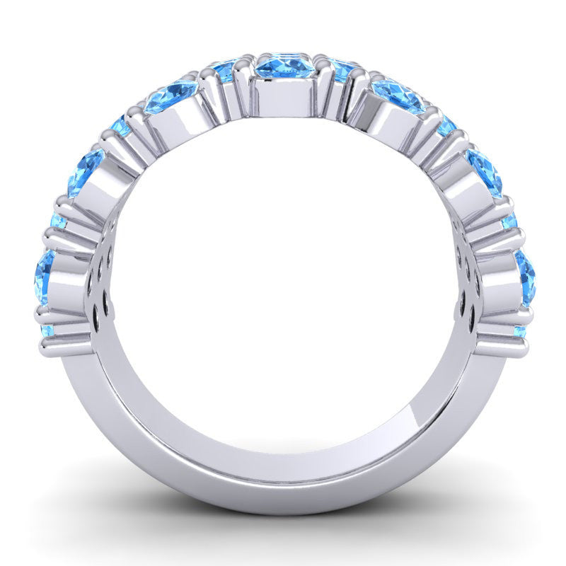 Swiss Blue Topaz Band