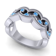 Swiss Blue Topaz Band