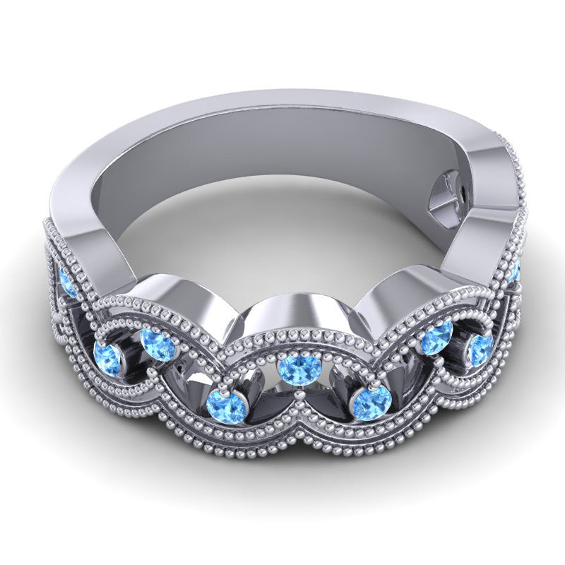 Swiss Blue Topaz Band