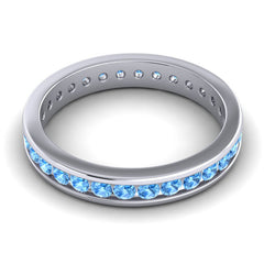 Swiss Blue Topaz Band
