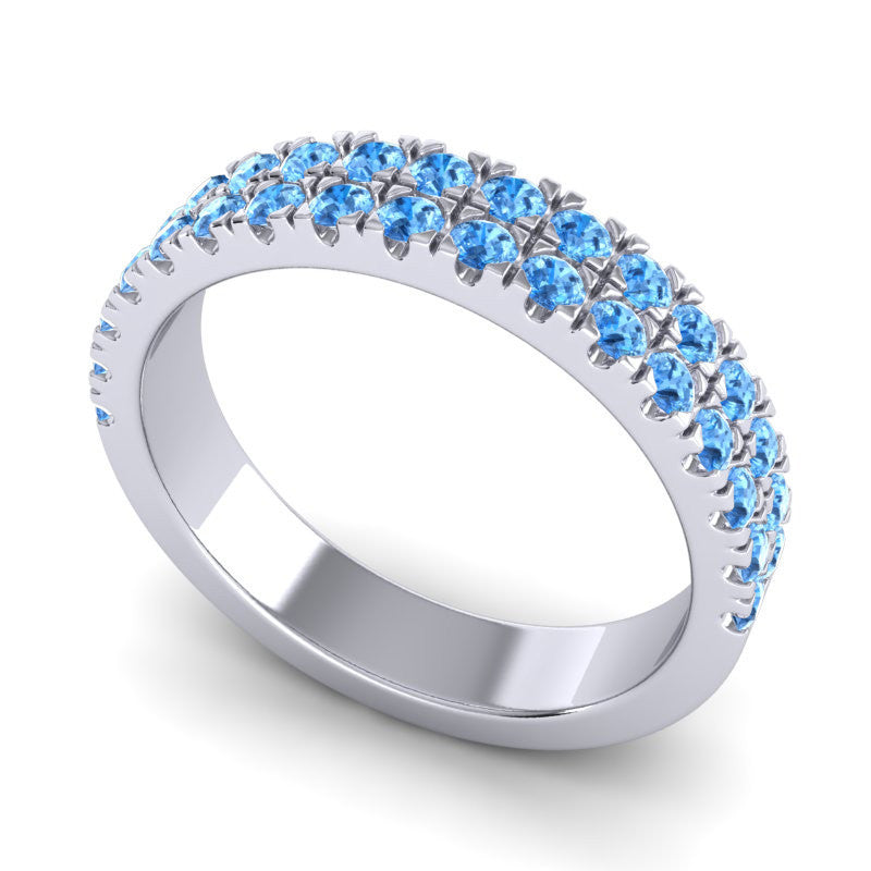 Swiss Blue Topaz Band