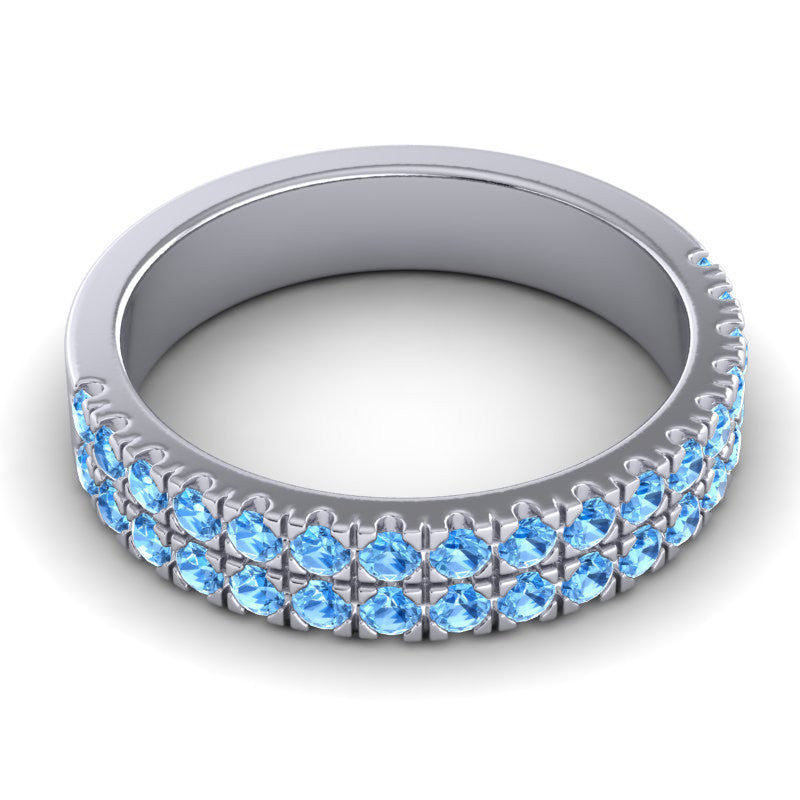 Swiss Blue Topaz Band