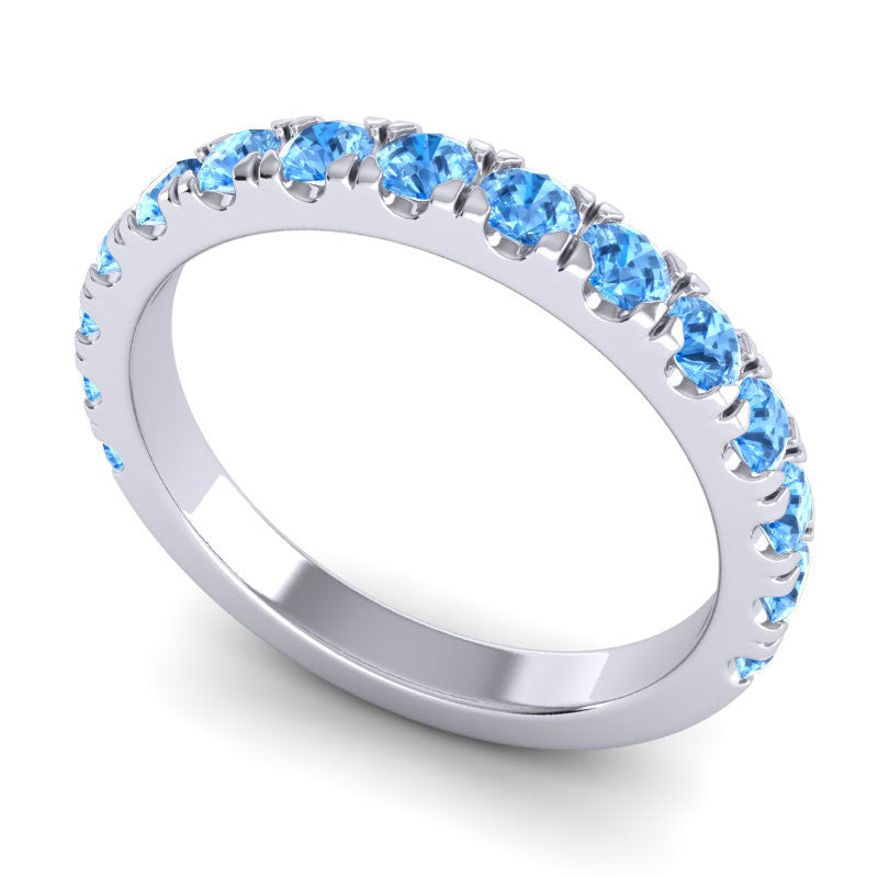 Swiss Blue Topaz Band