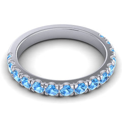 Swiss Blue Topaz Band