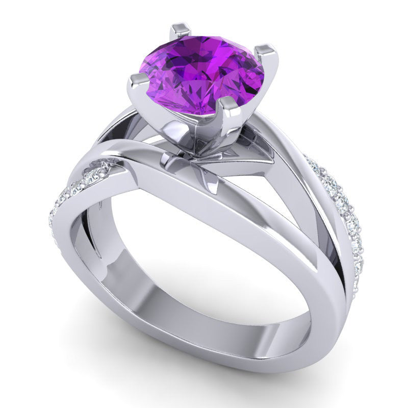 Amethyst and Diamond