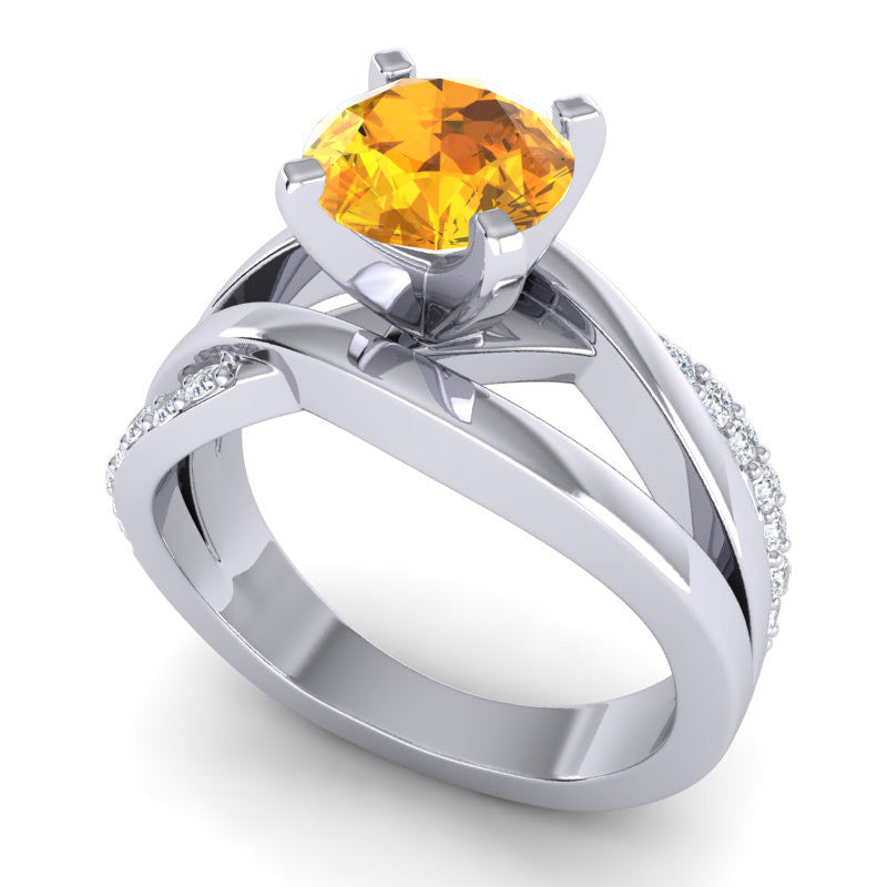 Citrine and Diamond