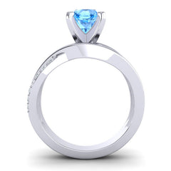 Swiss Blue Topaz and Diamond