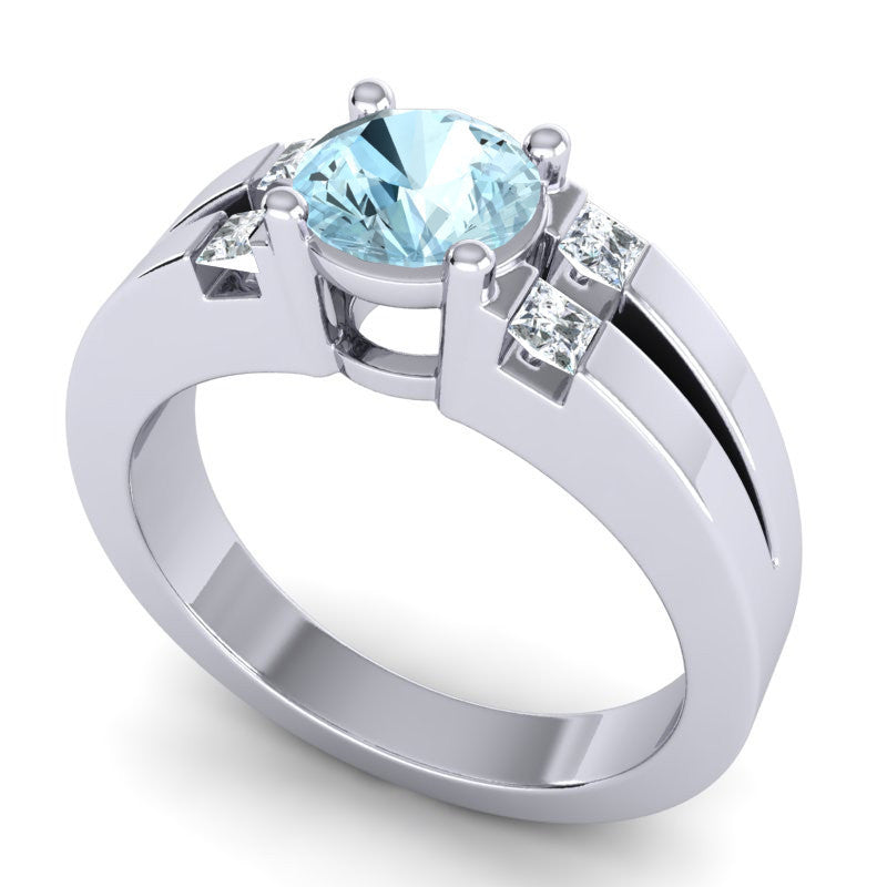 Aquamarine and Diamond