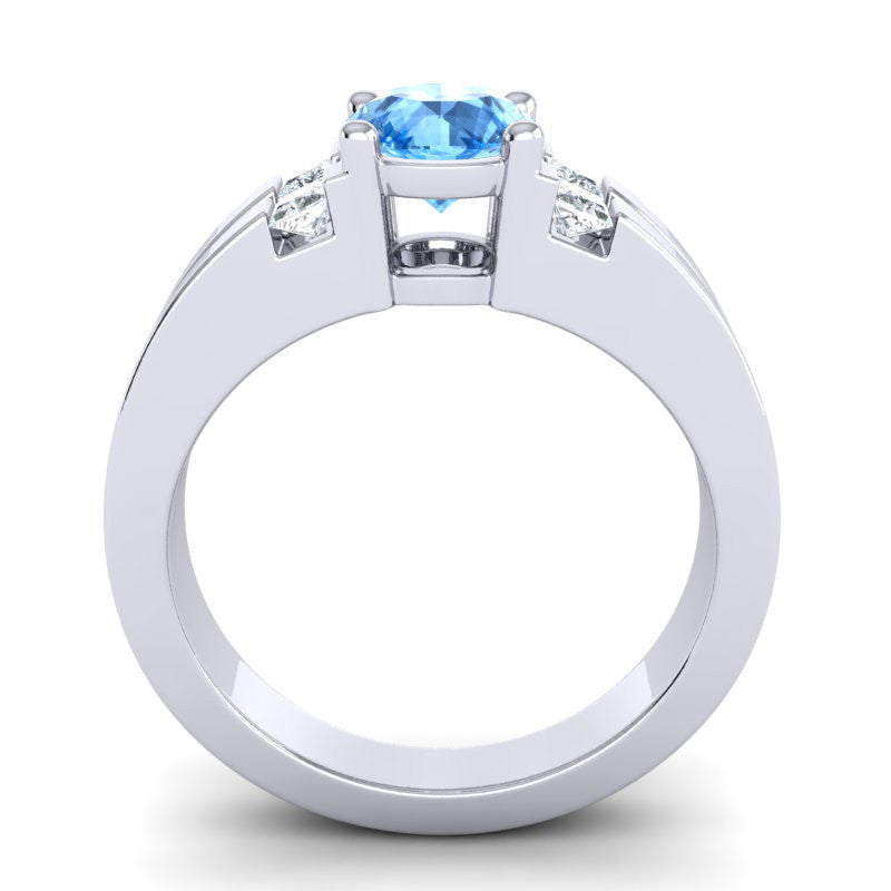 Swiss Blue Topaz and Diamond
