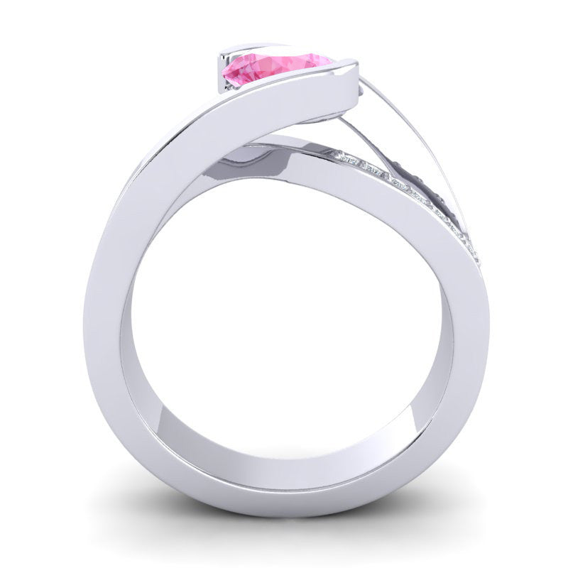 Pink Tourmaline and Diamond