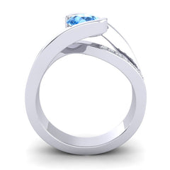 Swiss Blue Topaz and Diamond