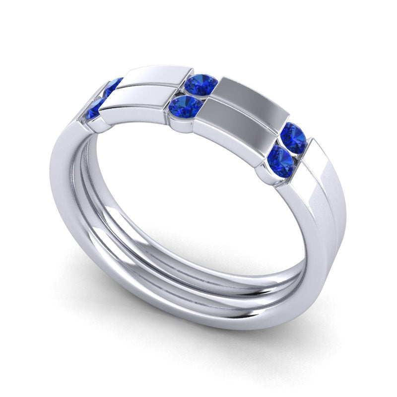 Blue Sapphire Band