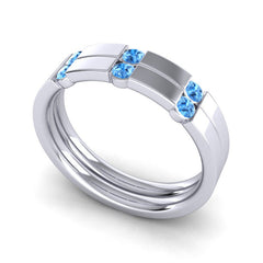 Swiss Blue Topaz Band