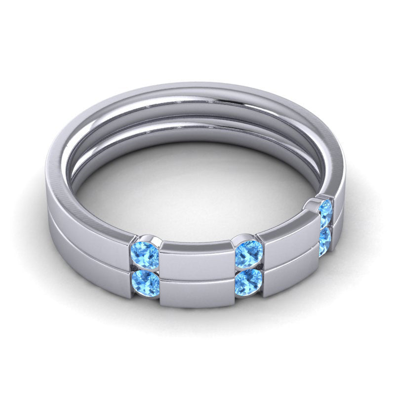 Swiss Blue Topaz Band
