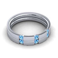 Swiss Blue Topaz Band