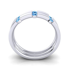 Swiss Blue Topaz Band