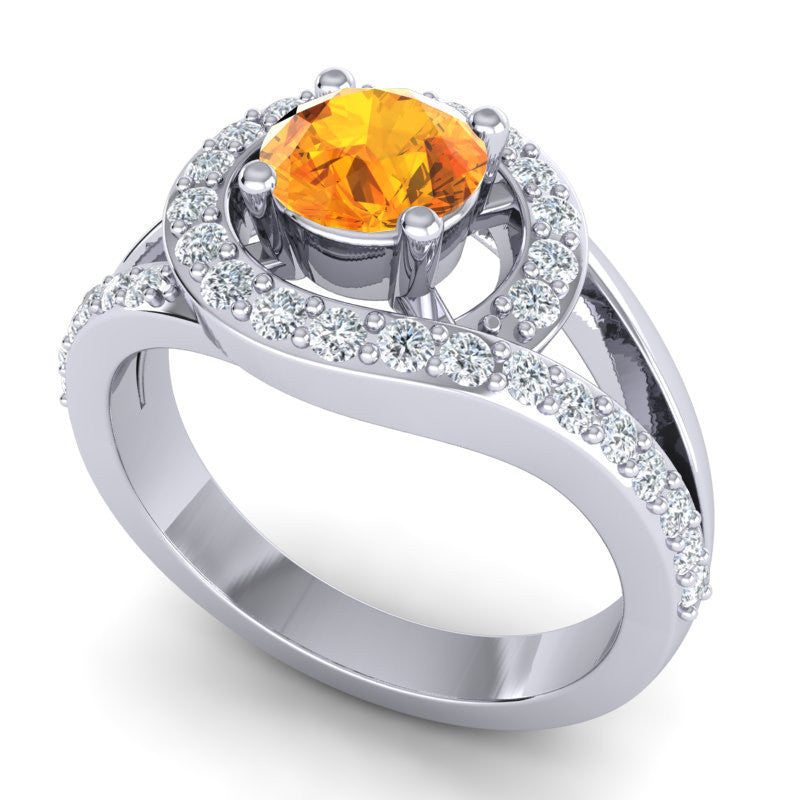 Citrine and Diamond