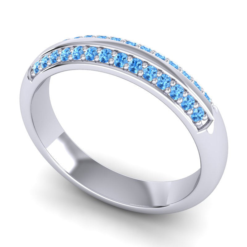 Swiss Blue Topaz Band