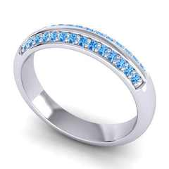 Swiss Blue Topaz Band