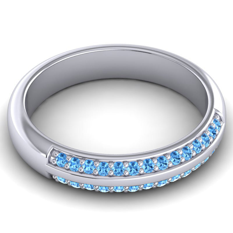 Swiss Blue Topaz Band