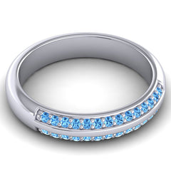 Swiss Blue Topaz Band