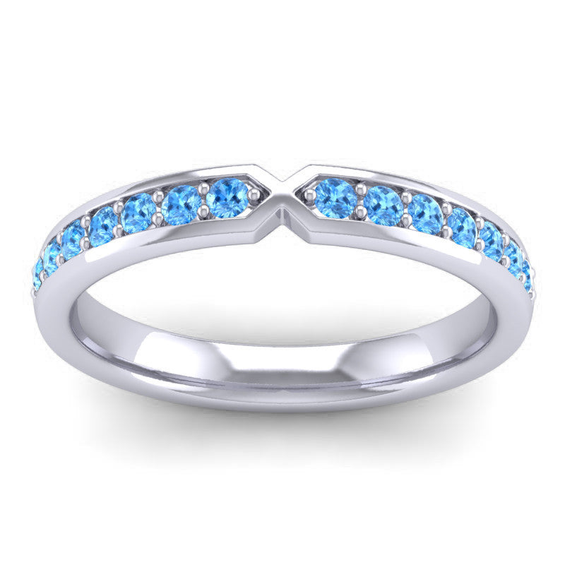 Swiss Blue Topaz Band